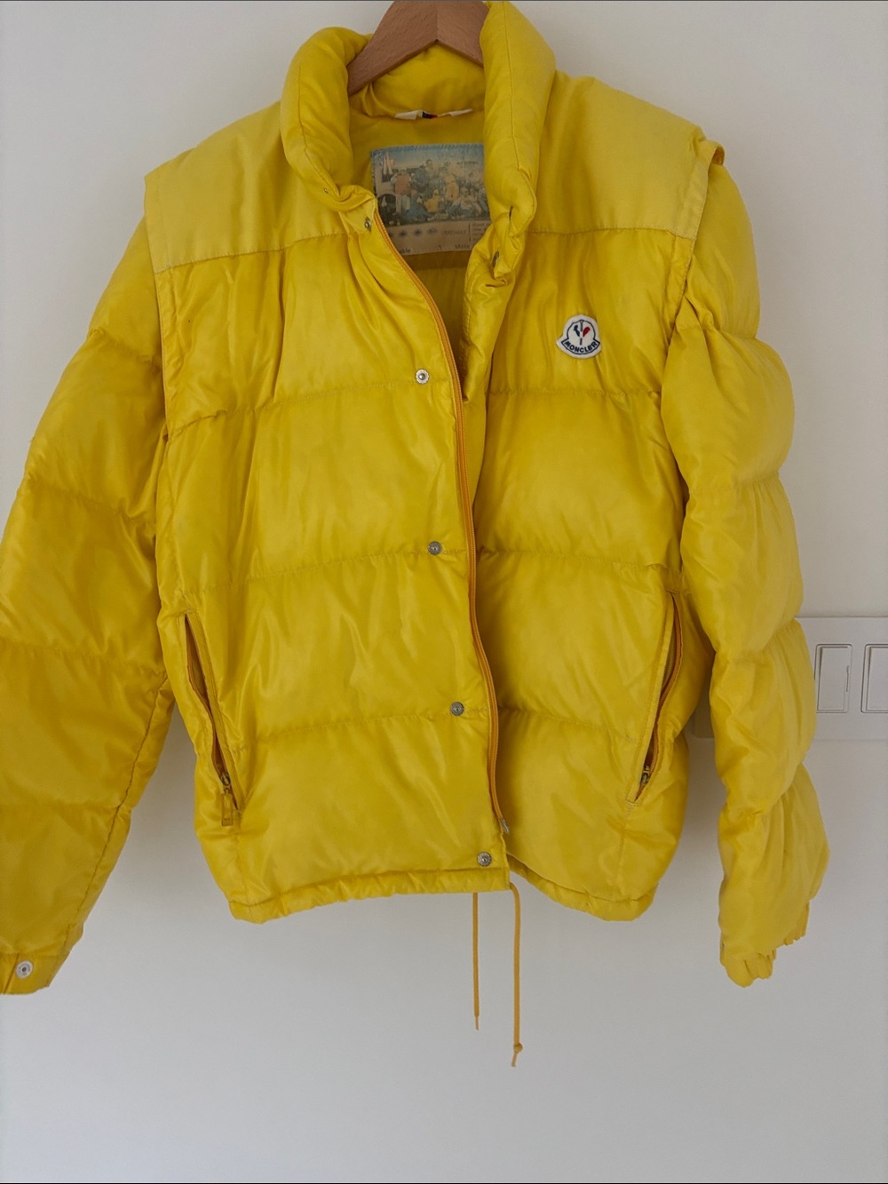 Moncler Yellow Down Puffer Jacket